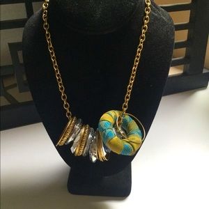 LENORA DAME MIXED MEDIA RINGS NECKLACE NWOT